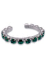 Riveting Romance Cuff - Palladium Emerald | Sorrelli - FINAL SALE