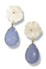 In Your Direction Opal Blue Flower Drop Earrings