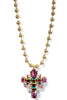 TOVA Melissa Cross Ball Chain Necklace