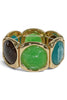 Earthy Green Multi Stone Stretch Bracelet