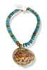 Made In The Deep South 1960s Cowrie Shell 1960s Jasper Bead Necklace