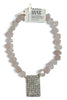 Made in the Deep South 1950s Shoe Clip Rose Quartz Necklace