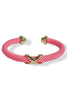 Different Places Pink Cable Cord Cuff Bracelet