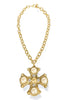 Off The Rails Pearl Cross Necklace