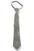 True To Yourself Black and Silver Rhinestone Tie Necklace