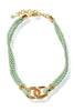 Linked Together Mint Green Double O Silk Rope Necklace