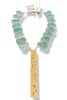 Made In The Deep South 1940s Bone Pendant 1960s Amazonite Bead Necklace