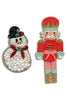 Holiday Spirit Snowman & Nutcracker Pin Set