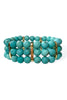 Third Times A Charm Turquoise Beaded Stretch Bracelet
