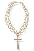 Connie Gold Cross Chain Necklace
