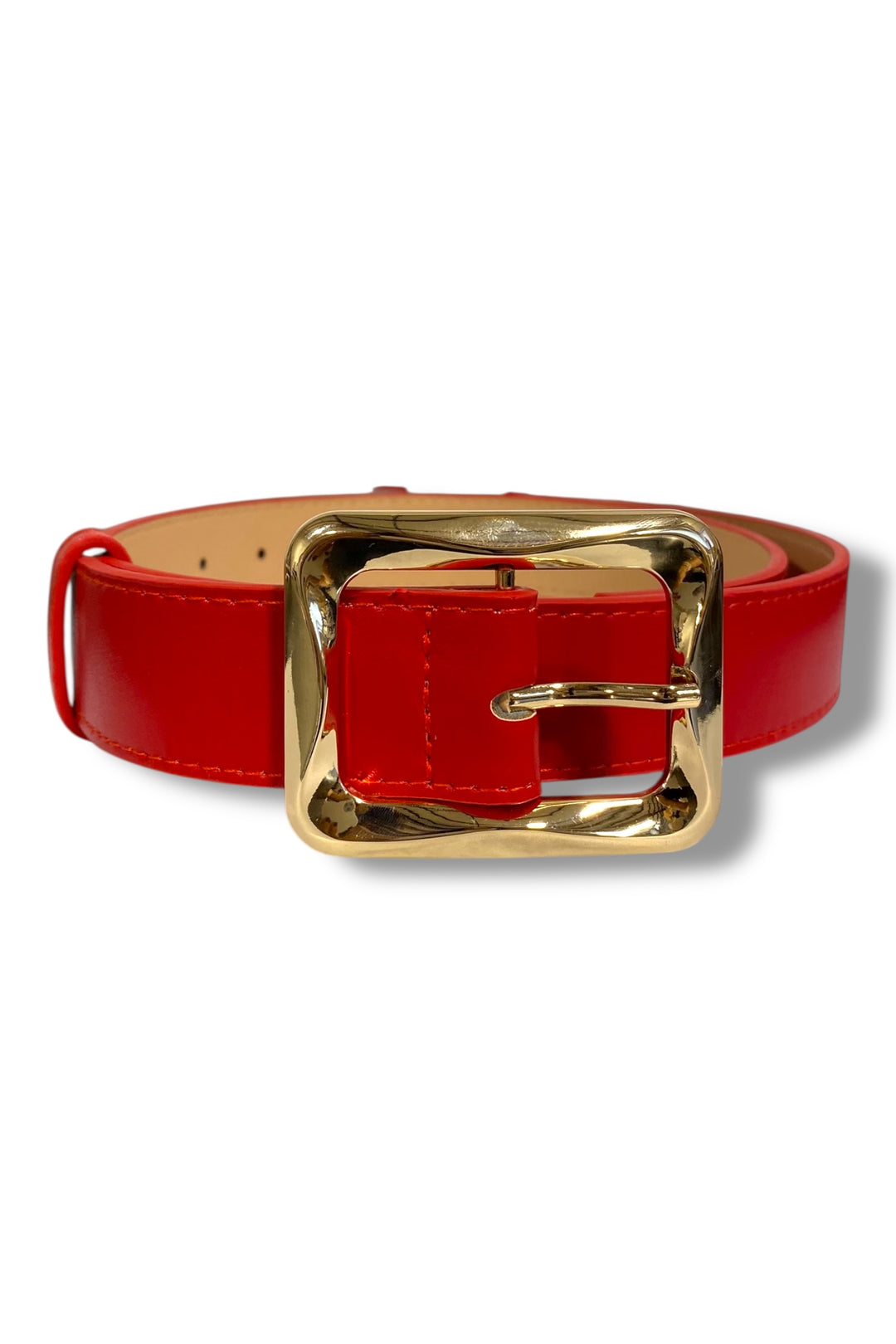 Bailey Red Rectangle Buckle Belt display picture 2