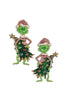 Who Stole Christmas Pink Dangle Earrings