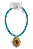 Made in the Deep South 1950s Emmons Brooch 1960s Turquoise Beads Necklace