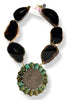 Made In The Deep South 1960s Turquoise 1970s Black Agate Necklace