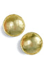 Golden Glow Matte Gold Round Disc Earrings