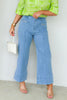 Frankie Denim Cropped Wide Leg Pant