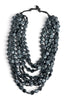 On the Shore Black Pearl Disc Layer Statement Necklace