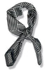 Willow Black Stripe Square Scarf