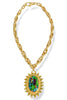 Virtue Just A Moment Oval Gemstone Pendant Necklace