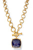 Courtney Navy Statement Necklace