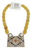 Made In The Deep South 1940s Enameled Sash Buckle 1960s Jade Bead Necklace