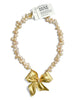 Made in the Deep South 1970s Bow Brooch Baroque Pearls Necklace
