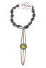 Made in the Deep South 1960s Brooch Amethyst Stones Necklace