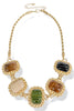 Arya Multi Framed Square Stone Necklace