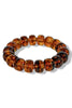 In My Feelings Brown Resin Beaded Stretch Bracelet