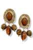 Act of Kindness Brown Oval Fringe Pebble Earrings