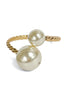 Here's The Truth Gold and Cream Hinged Bracelet