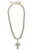 TWT® Marie Rhinestone Cross Necklace
