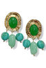 Act of Kindness Green Oval Fringe Pebble Earrings