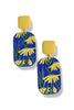 Win You Over Yellow and Blue Flower Resin Earrings