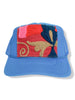 Suzani Neon Blue Kilim Patch Trucker Hat 9
