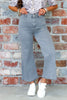 Monte High Waist Frayed Hem Sleet Jean