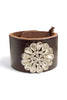 Made In The Deep South 1950s Brooch Leather Cuff Bracelet