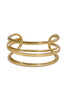 Doing The Best Worn Gold Layered Cuff Bracelet