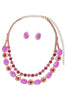 Stardust Gold & Fuchsia Layered Necklace