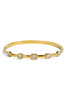 Being With You Gold Rhinestone Station Hinged Bracelet