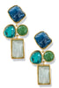 Big Impression Blue Multi Shape Earrings