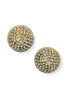 Little Bit Of Glitz Gold Rhinestone Stud Earrings