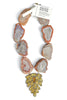 Made In The Deep South 1940s Brooch 1960s Agate Beads Necklace