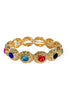 Moment Of Truth Gold Multi Oval Stone Bracelet