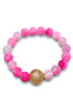 Brave Enough Bracelet -  Pink Crackle