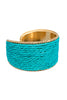 Island Hopping Raffia Cuff Bracelet - Turquoise - FINAL SALE