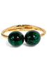 Always With You Green Double Ball Cuff Bracelet