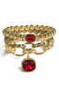 TWT® Elizabeth Red Charm Stretch Bracelet Set