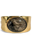 Serendipity Black Oval Stone Cuff Bracelet