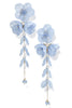 Aubrielle Light Blue Flower Dangle Earrings